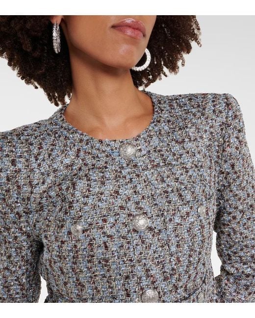Veronica Beard Gray Ferazia Metallic Tweed Jacket