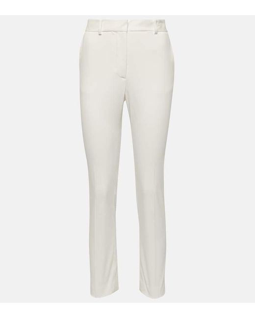 Joseph White Coleman Mid-rise Cotton-blend Slim Pants