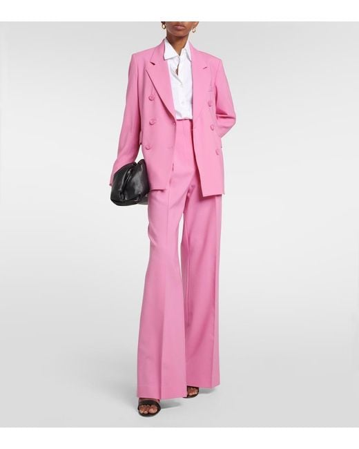 Dorothee Schumacher Pink Striking Lightness Wool-Blend Blazer