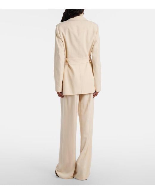 Etro White High-Rise Wide-Leg Pants
