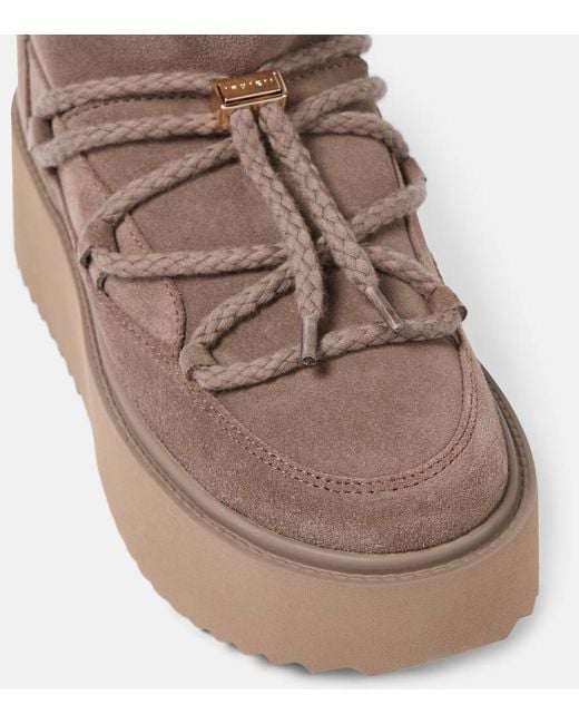Botas De Nieve Con Plataforma Classic De Ante Inuikii de color Brown