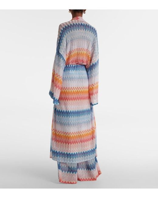 Missoni White Zigzag Lame Beach Cover-Up