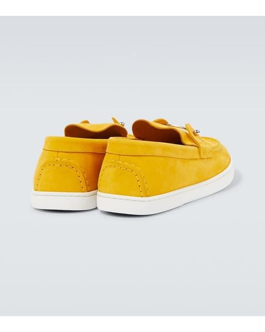 Christian Louboutin Slip-Ons Chambeliboat Aus Leder in Yellow für Herren