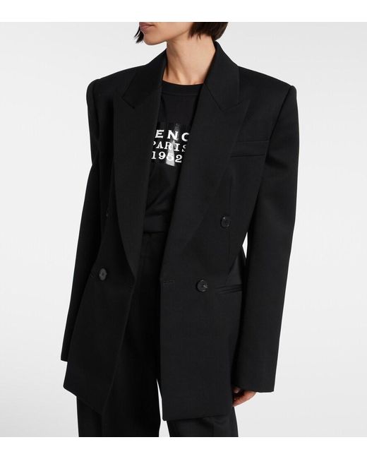 Givenchy Black Cutout Wool Blazer