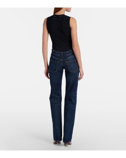 Jean Paul Gaultier Blue Curved Bootcut Jeans
