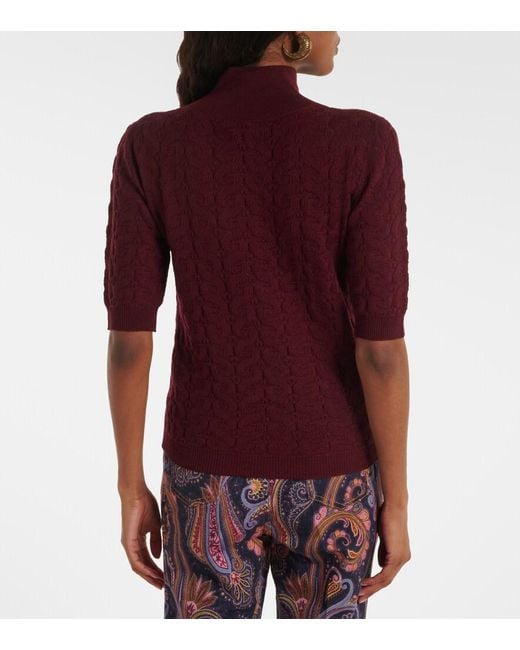 Etro Red Wool Sweater