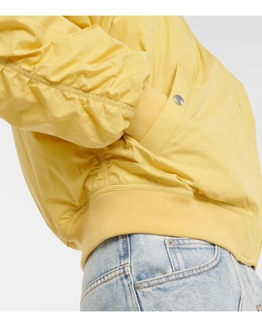 Isabel Marant Yellow Bessime Cotton-Blend Bomber Jacket