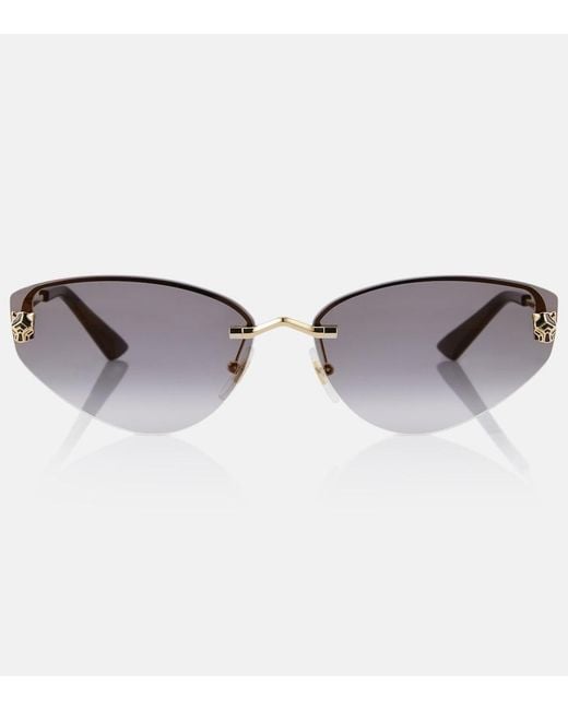 Cartier Brown Cat-Eye Sunglasses