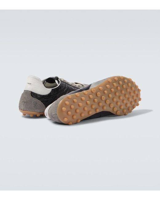 Maison Margiela Black Sprinter Leather Sneakers for men
