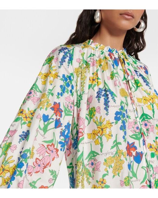 Diane von Furstenberg Blue Printed Midi Dress