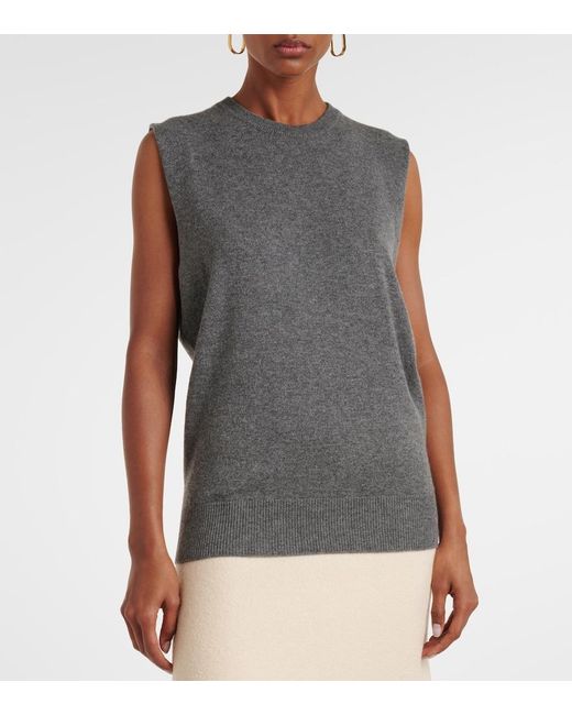Jil Sander Gray Cashmere Sweater Vest