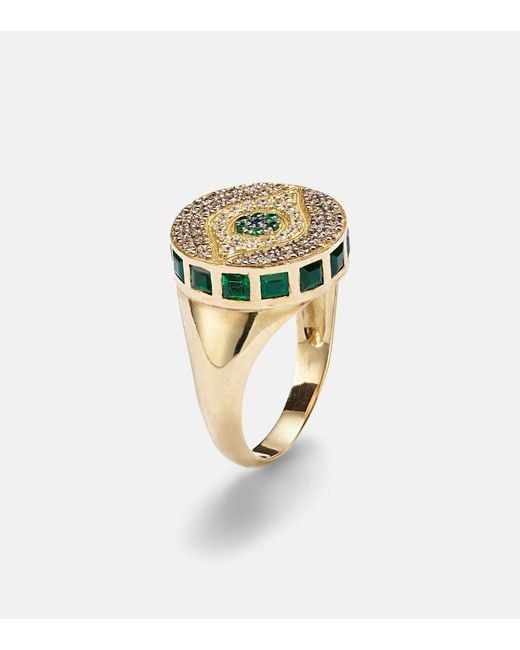 Ileana Makri Metallic Dawn Candy 18Kt Ring With Diamonds And Gemstones
