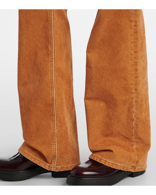 Rabanne Orange High-Rise Straight Jeans