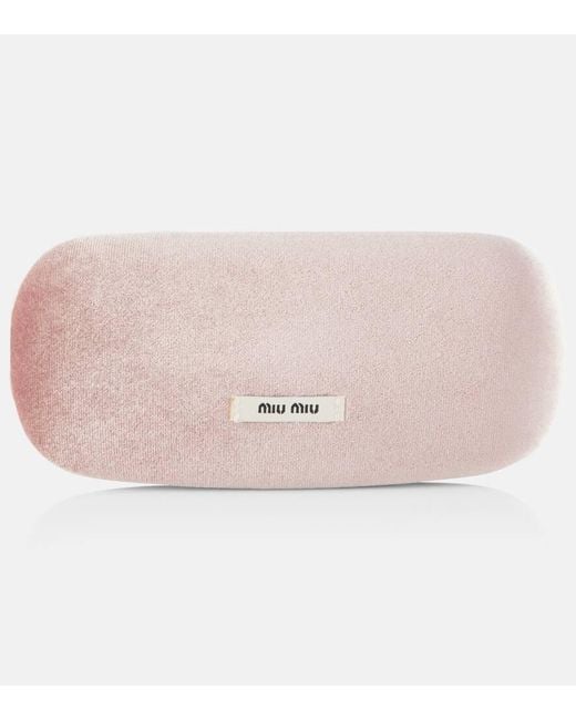 Miu Miu Pink Ovale Sonnenbrille Mu 52Ys