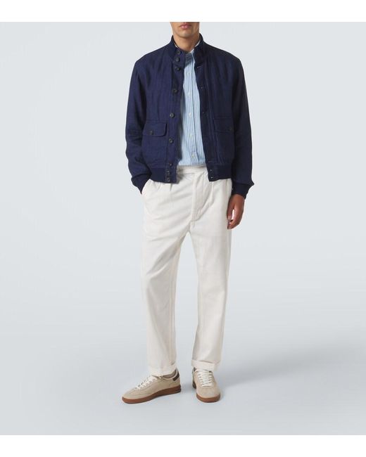 Polo Ralph Lauren Blue Linen Jacket for men