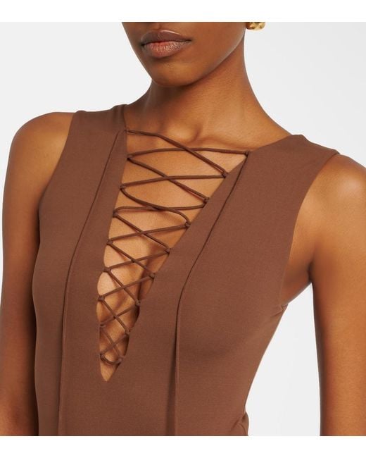 Taller Marmo Brown Swimsuit And Beach Cover-Up Set