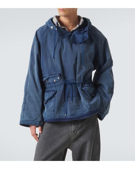 A.PRESSE Blue Cotton Jacket for men