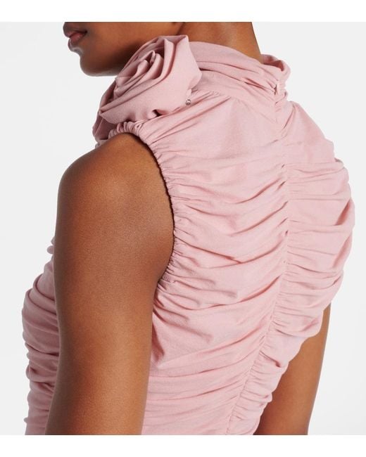 Magda Butrym Pink Midi Dress With Ruffles