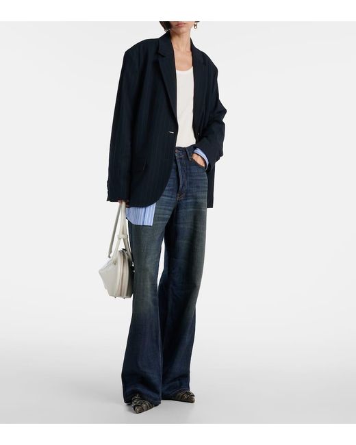 Jeans 1981 Yoyogi Di A Gamba Larga di Acne in Blue