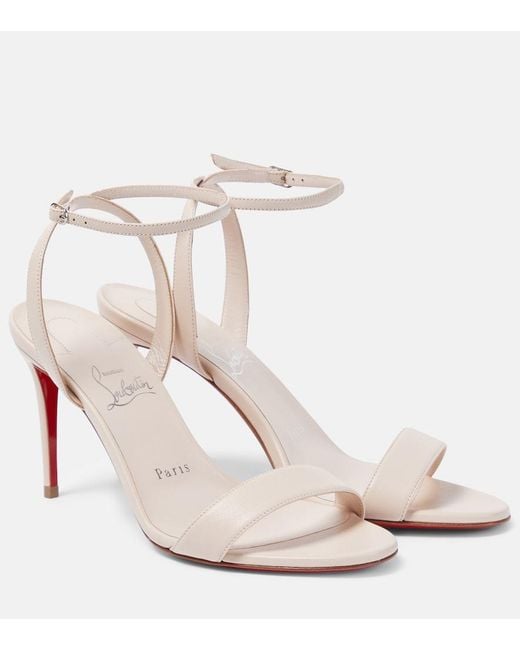 Christian Louboutin Natural Loubigirl 85 Leather Sandals