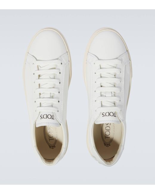 Tod's White Leather Low-top Sneakers for men