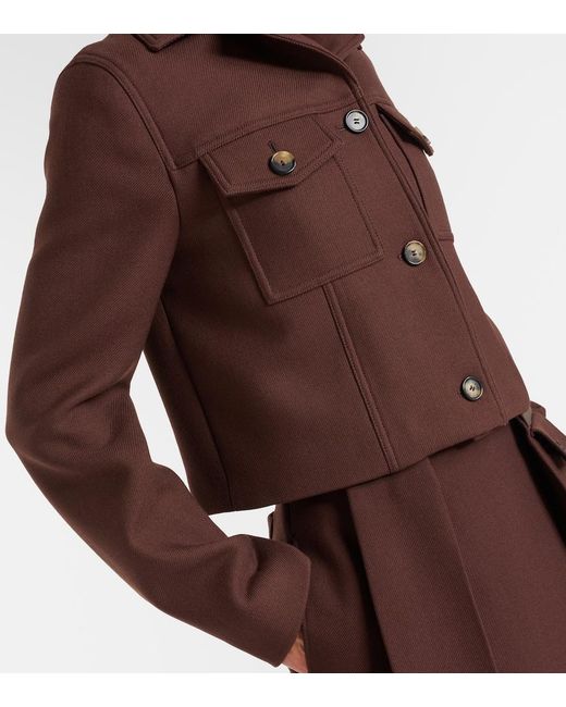 Loewe Brown Wool-Blend Twin-Pocket Jacket
