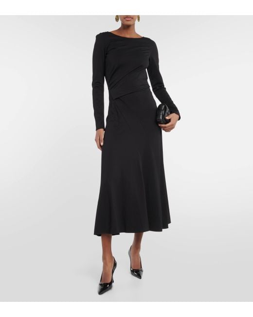 Dorothee Schumacher Black Emotional Essence Jersey Midi Dress