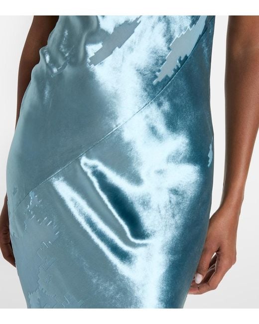 The Sei Blue Asymmetric Velvet Gown