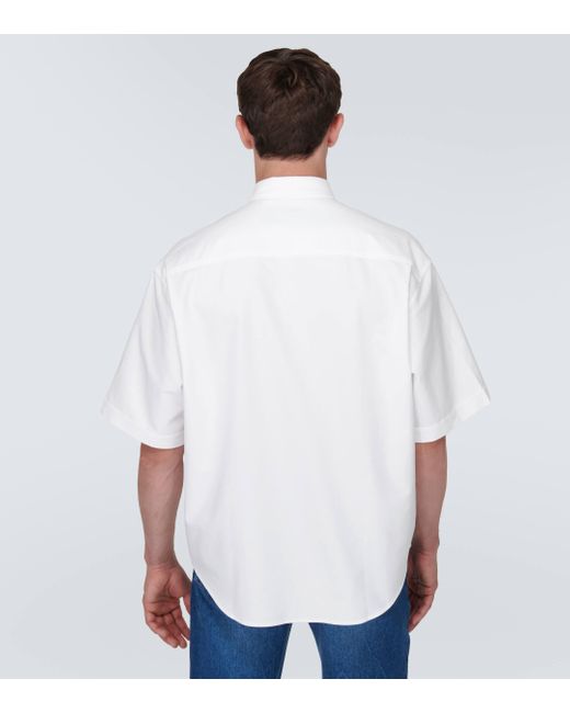 AMI White Ami De Cour Cotton Poplin Shirt for men