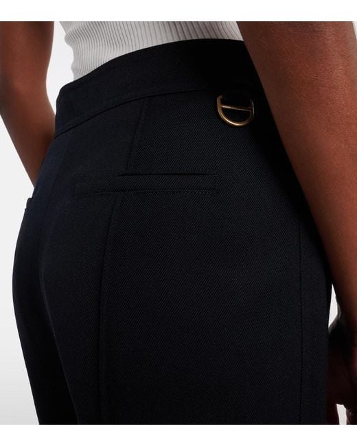 Chloé Blue Schlaghose Aus Gabardine