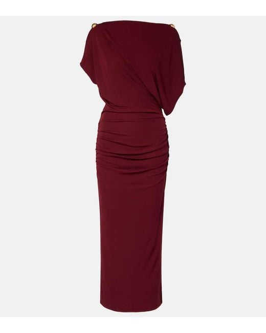 Altuzarra Red Verzierte Robe Brina Aus Jersey