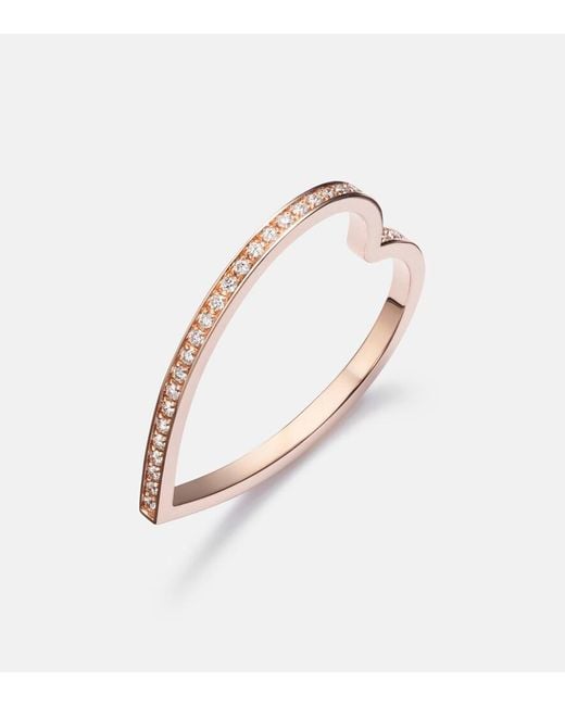 Repossi White Antifer 18Kt Rose Ring With Diamonds