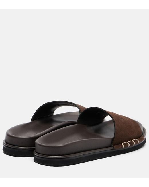 J.W. Anderson Brown Suede Slides