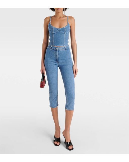 Magda Butrym Blue High-rise Skinny Jeans