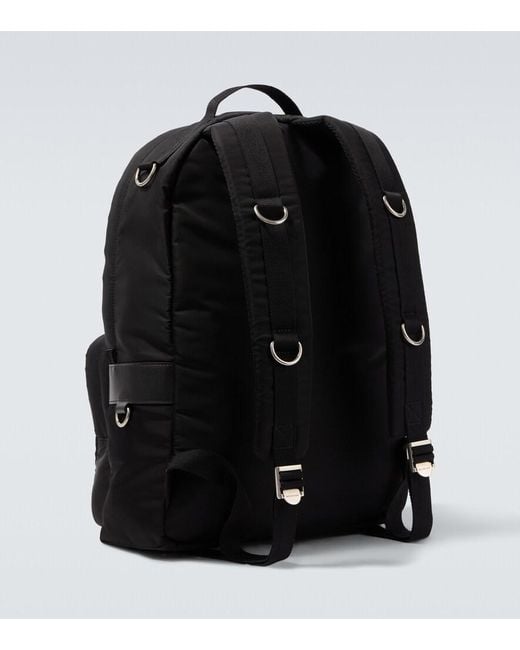 Balenciaga Black Leather-Trimmed Backpack for men
