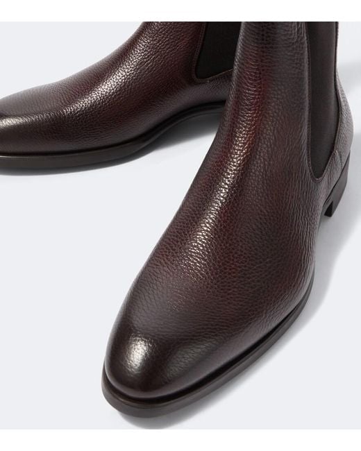 Magnanni Shoes Brown Madison Leather Chelsea Boots for men