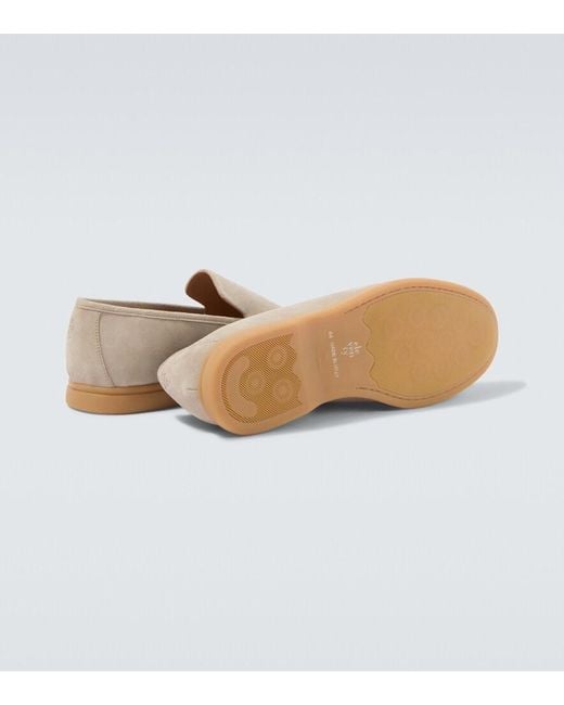 Eleventy White Suede Loafers for men