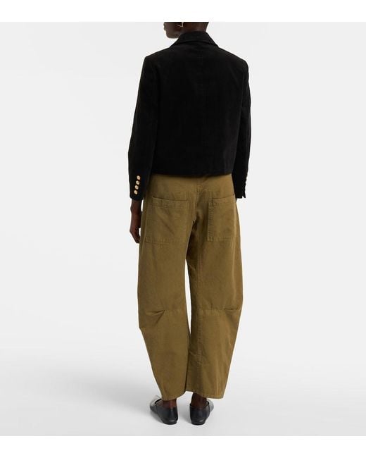 Nili Lotan Black Chamonix Cropped Cotton-Blend Jacket