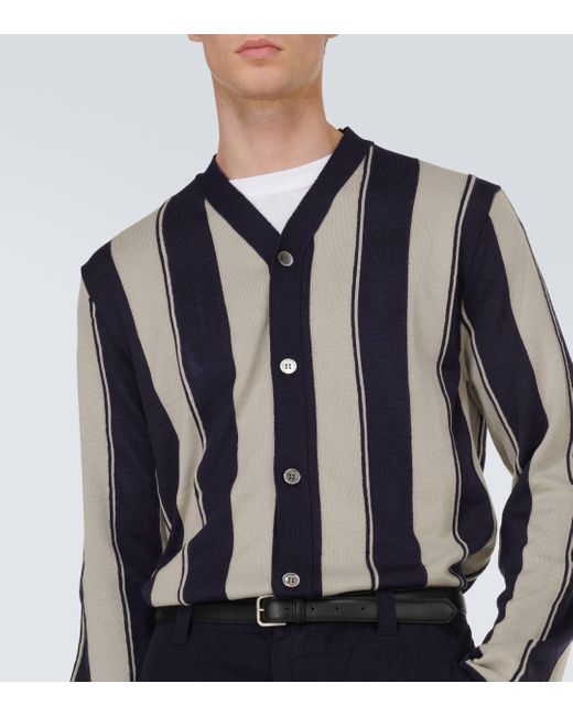 Comme des Garçons Blue Striped Jersey Cardigan for men