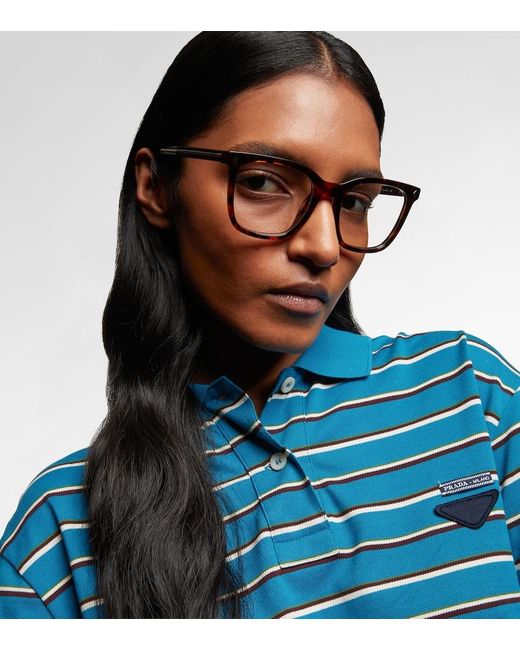 Prada Brown Eckige Brille