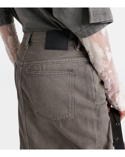Jupe longue Philo en jean Acne en coloris Gray