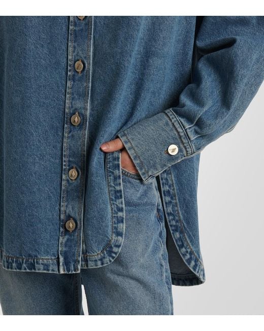 The Attico Blue Jeanshemd Diana