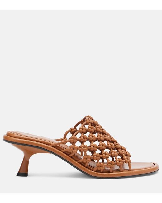 Souliers Martinez Brown Mariza 60 Leather Mules
