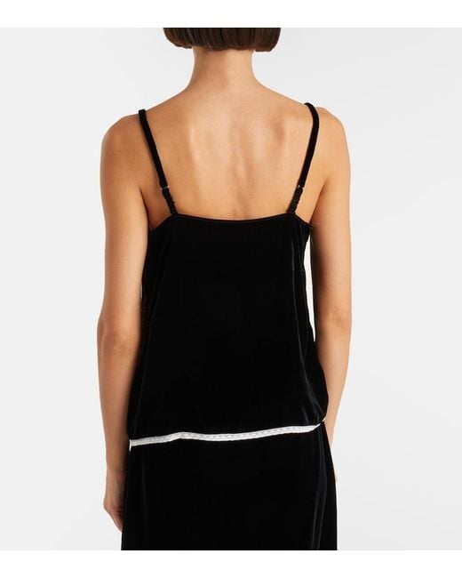 Prada Black Velvet Top