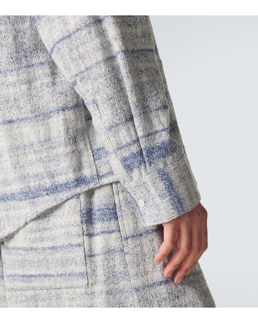 Loewe Gray Paula's Ibiza Denim Jacquard Shirt for men