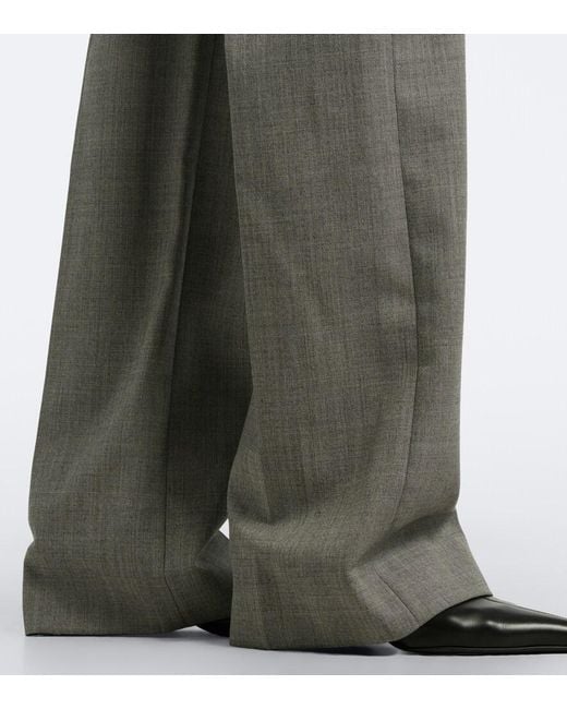McQueen Gray Wool Straight Pants