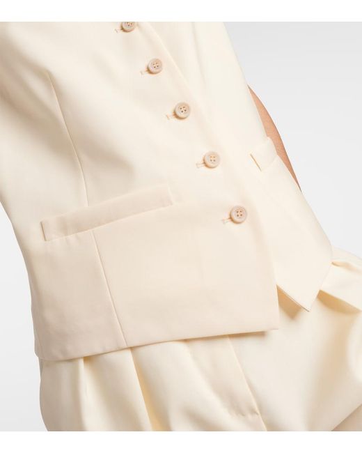 Max Mara Natural Zuai Virgin Wool Vest