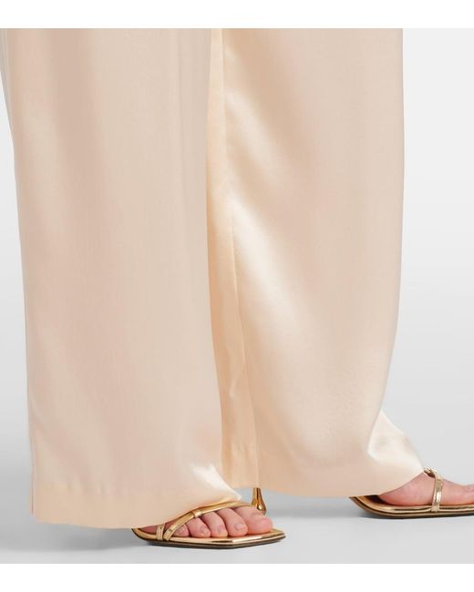 The Sei Natural Silk Satin Straight Pants