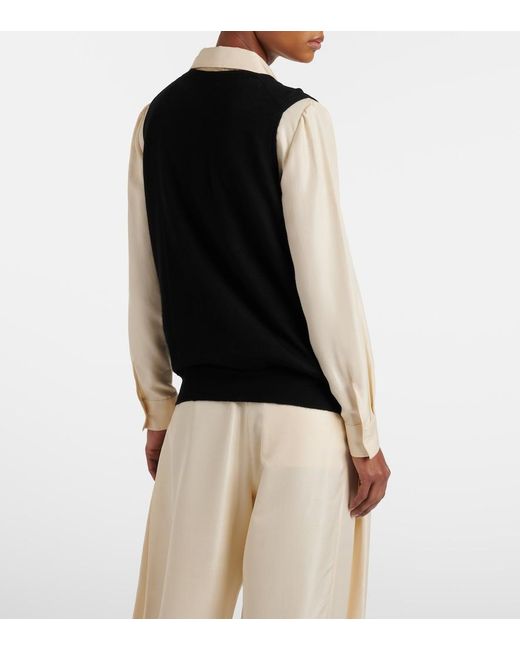 The Row Black Neel Cashmere Cardigan