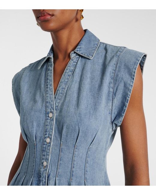 Veronica Beard Blue Ruben Denim Midi Dress